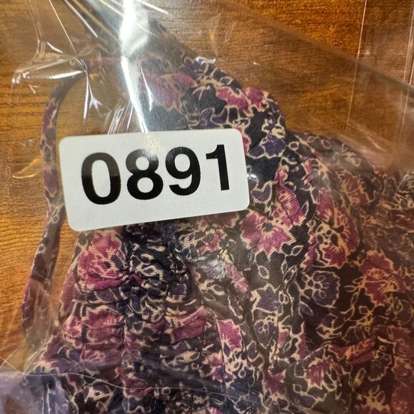 Free People Smocked Mini Dress Womens S Im Your Favorite Open Back Ruffle Floral - Picture 7 of 7